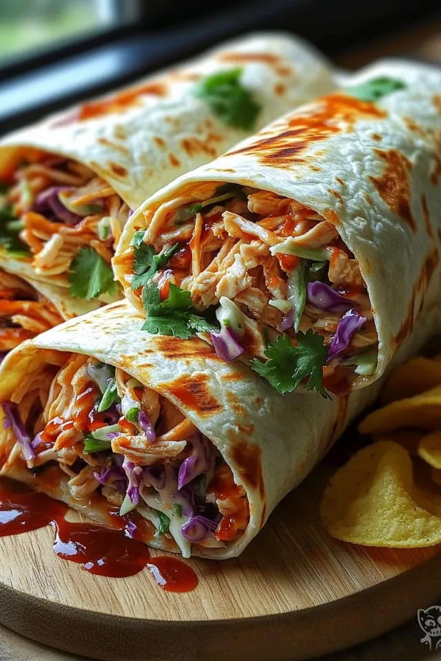 BBQ Hähnchen Coleslaw Wraps – Ein Fest der Aromen