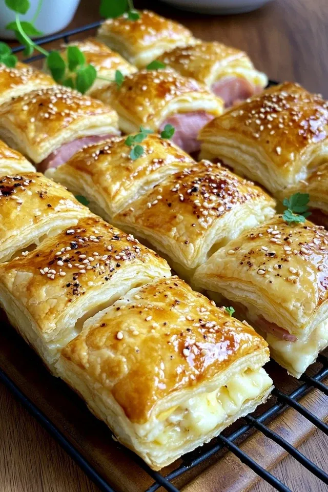 Köstlicher Blätterteig gefüllt mit Rind und Käse