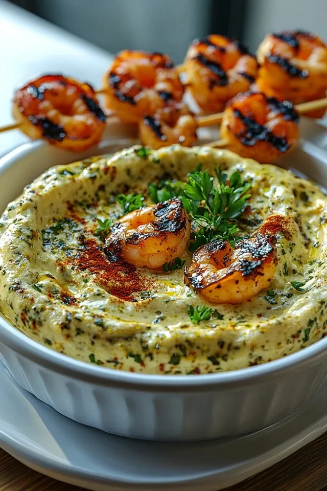 Café De Paris Steakhouse Dip mit Garnelenspießen
