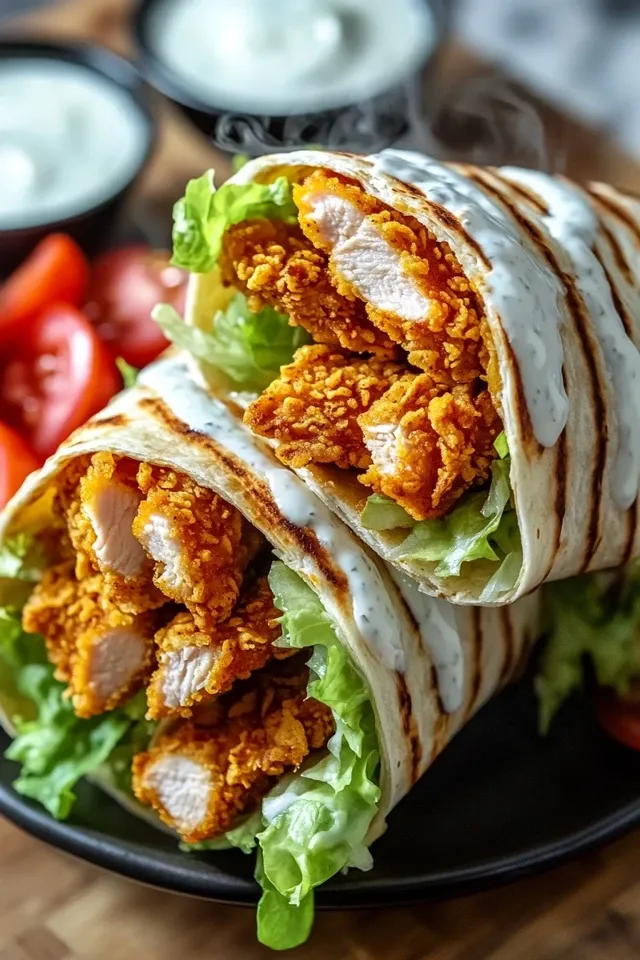 Krustige Hühnchen Wraps für jeden Anlass