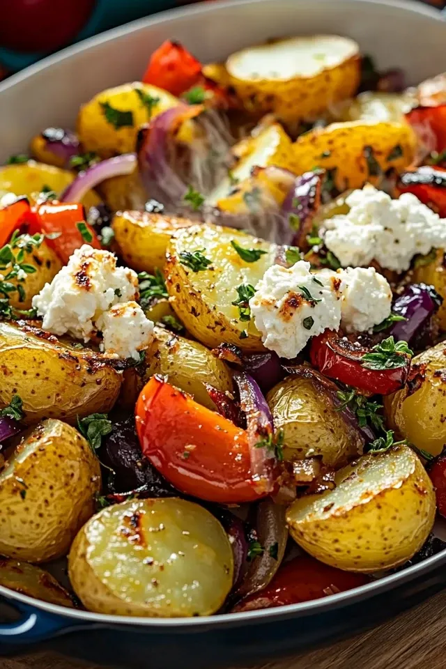 Feta-Kartoffeln mit Ofengemüse für jede Gelegenheit