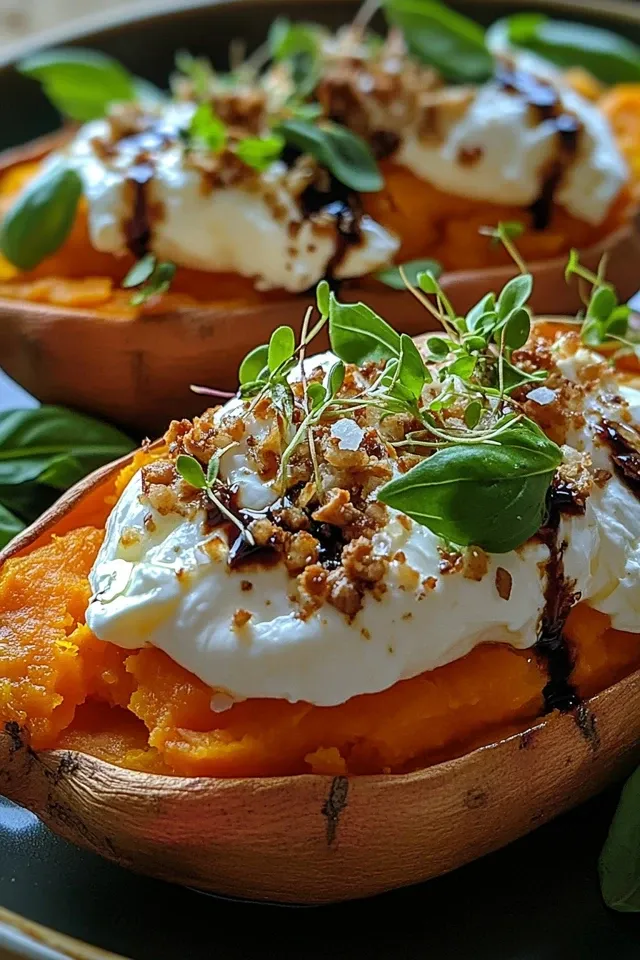 Gefüllte Süßkartoffeln mit Burrata – Ein Genuss für jeden Anlass