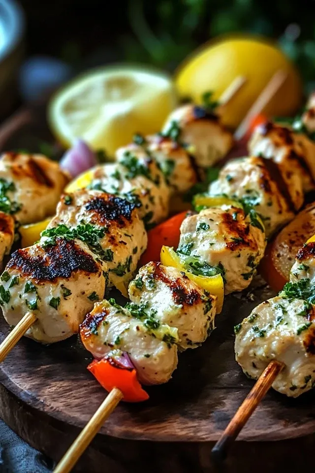 Griechische Zitronen Hähnchenspieße – Ein Genuss für die Sinne