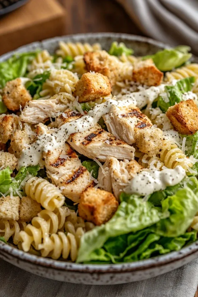Hühnchen-Caesar-Nudelsalat – Ein Genuss für jeden Anlass