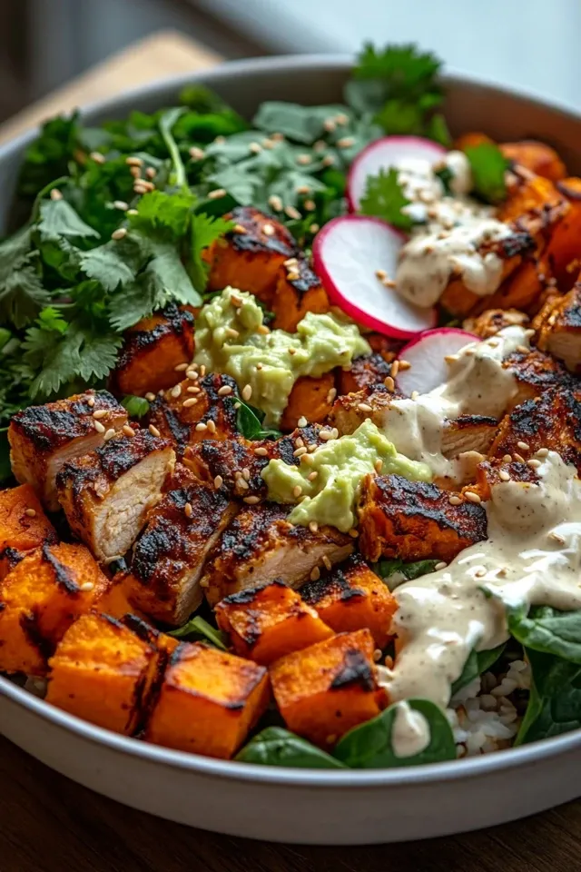 Hähnchen Süßkartoffel Bowls – Gesund und lecker!
