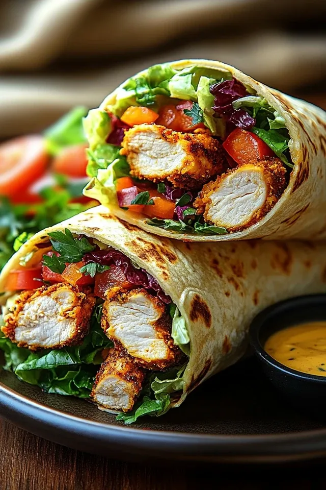 Hähnchen-Wraps mit Blitzsoße – Einfach & Lecker