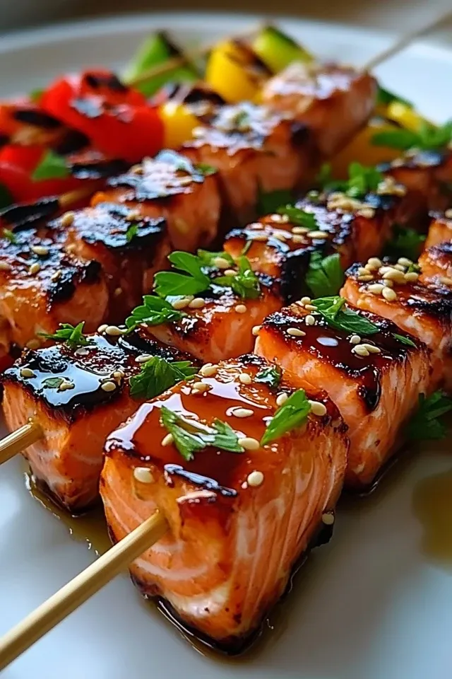 Honig-Glasierte Lachs-Spieße – Ein Genuss für jeden Anlass
