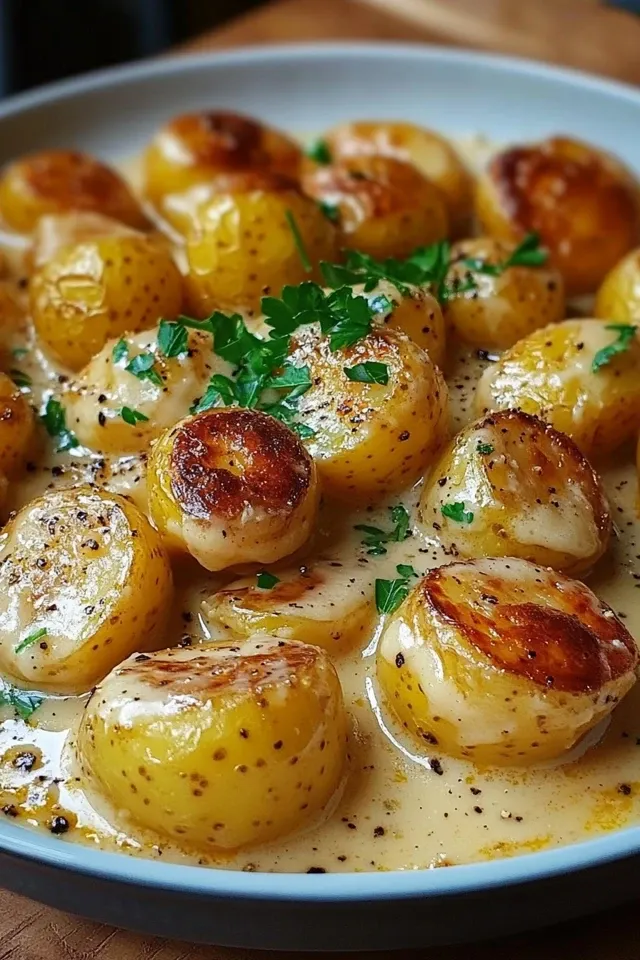 Kartoffeln in Knoblauch-Sahnesauce: Ein Genuss