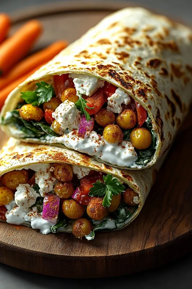 Kichererbsen Feta Wrap: Gesund & Lecker