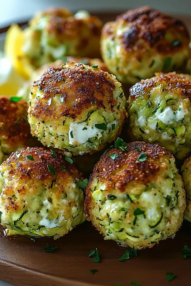 Knusprige Zucchini Feta Bällchen: Lecker und Gesund!