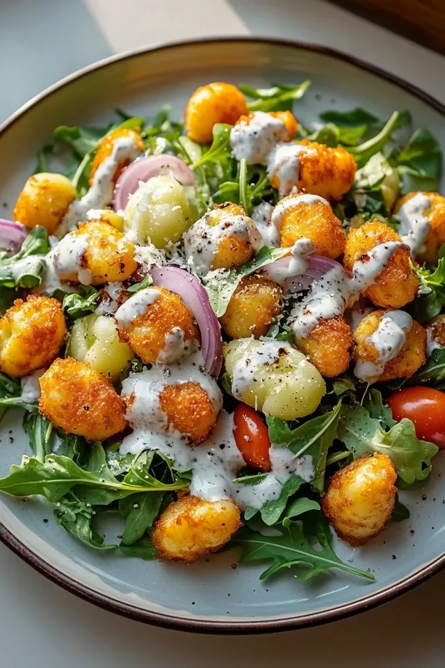 Knuspriger Gnocchi Salat – Einfach lecker und vielseitig!