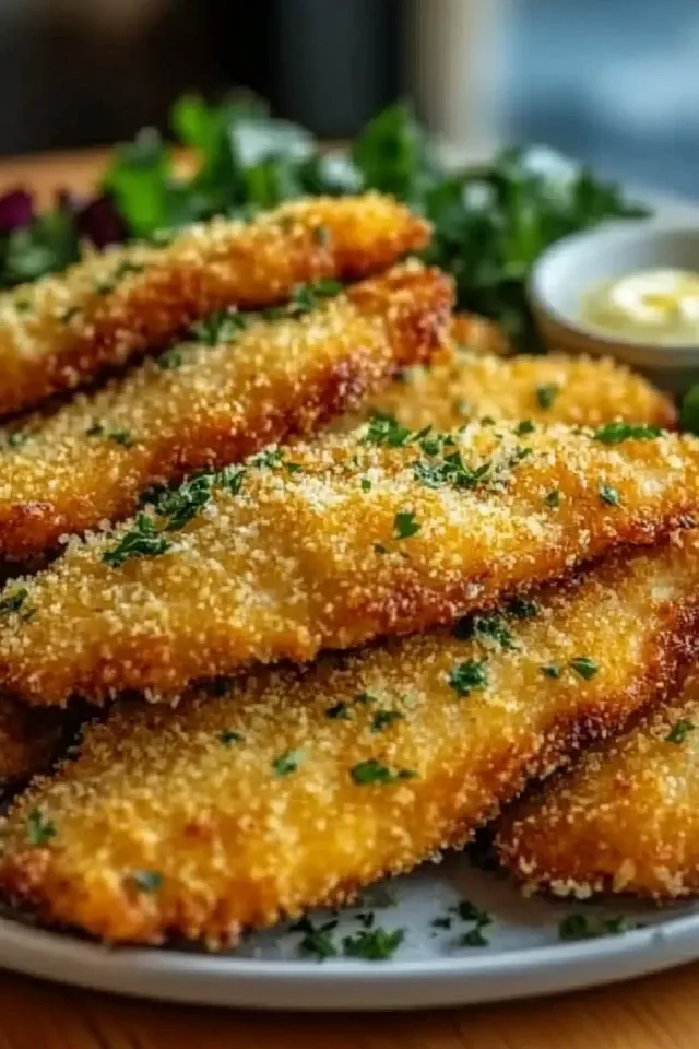 Knuspriges Parmesan Hähnchen im Airfryer