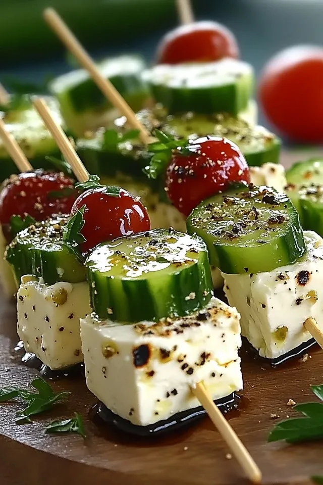 Feta Spieße mit Gurke – Das perfekte Sommergericht