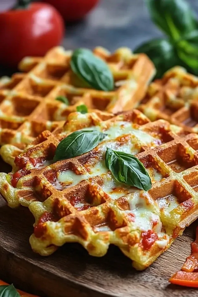 Pizza Waffeln, die jedes Kinderherz erobern
