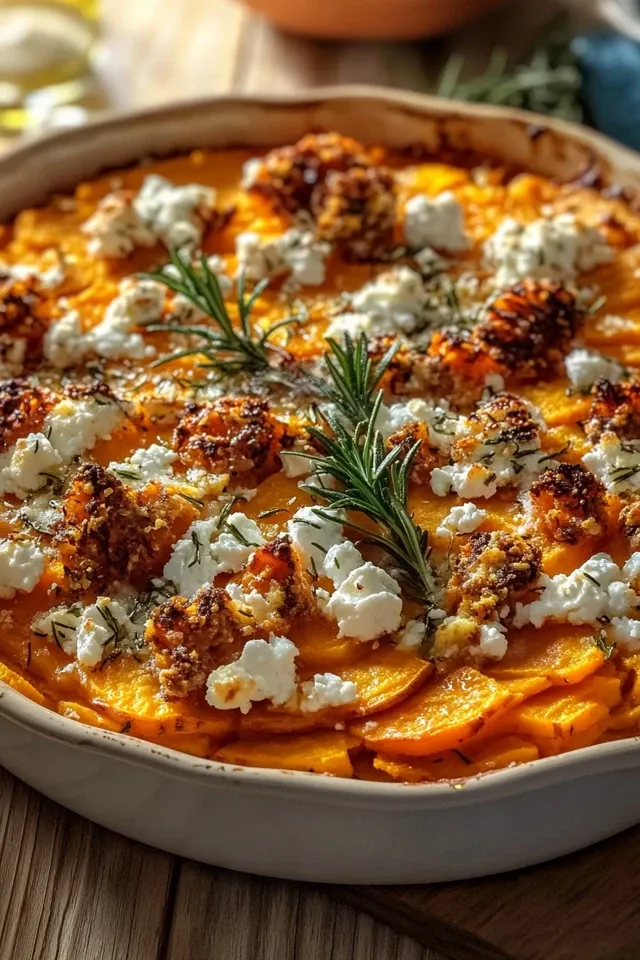 Süßkartoffelgratin mit Feta – Ein einfaches Rezept