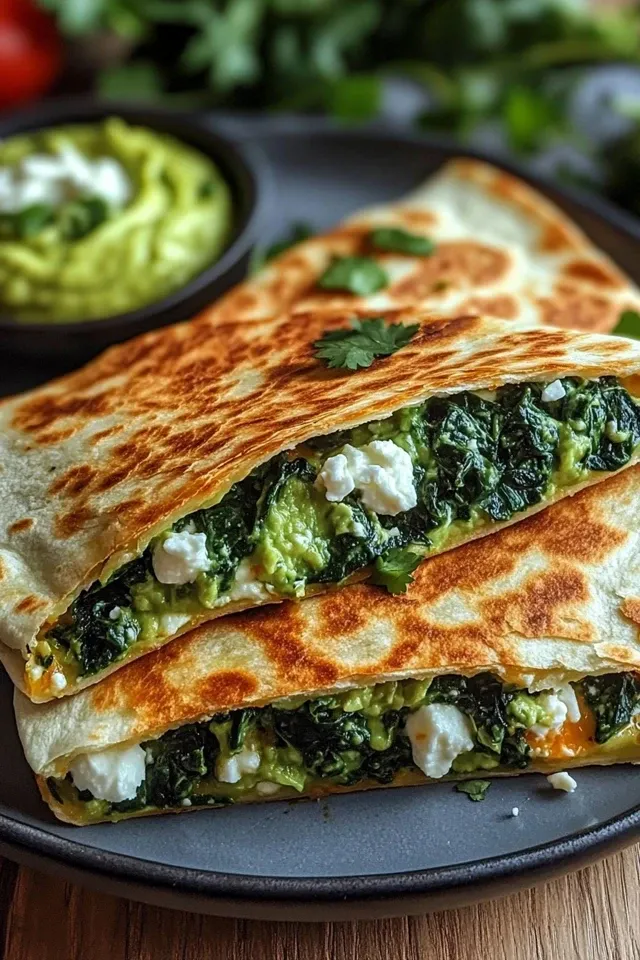 Spinat-Feta-Quesadillas: Knuspriger Genuss für jeden Anlass