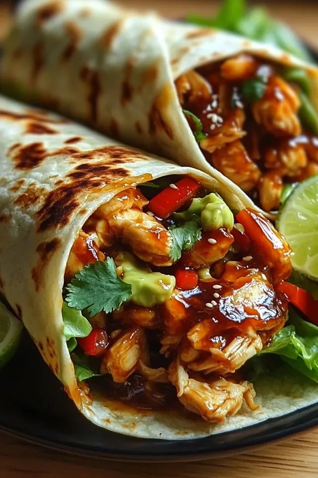 Süße Chili-Hühnchen-Wraps: Ein einfaches Rezept