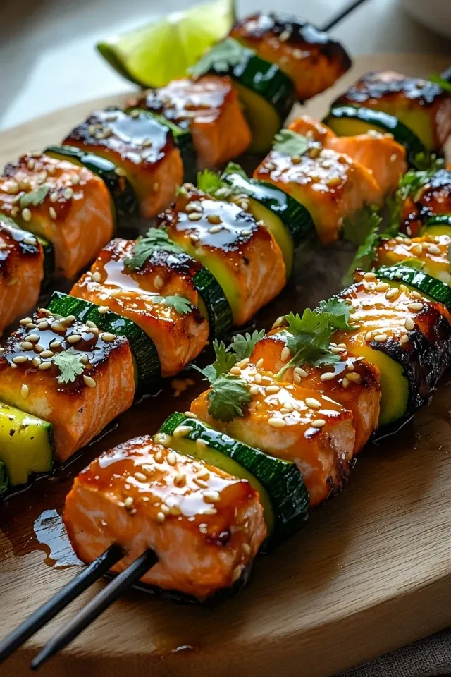 Teriyaki Rindfleisch & Zucchini Spieße: Gesund & lecker grillen!