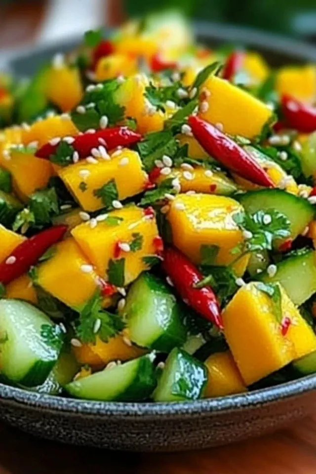 Thai Mango Gurkensalat: Ein Fruchtiger Genuss für Jeden Anlass
