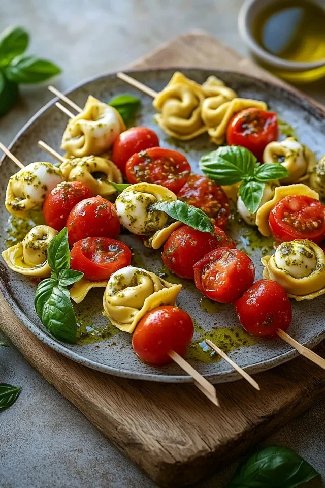 Tortellini Spieße mit Tomate und Mozzarella – Einfach & Lecker