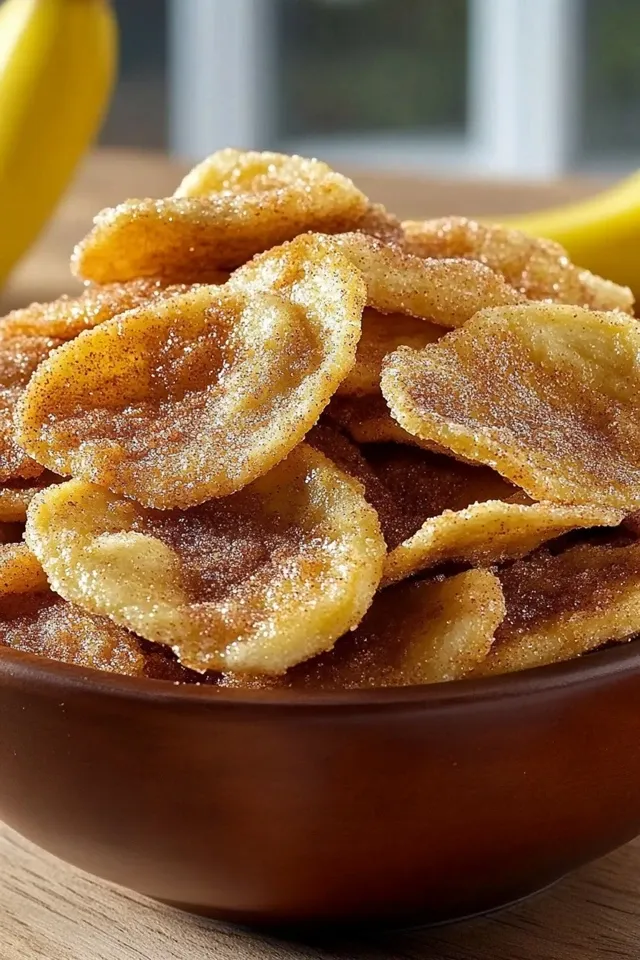 Zimt-Zucker Bananenchips aus dem Airfryer