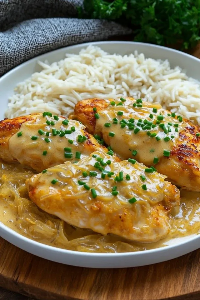Zwiebel-Sahne-Hähnchen – Ein Genuss für die ganze Familie