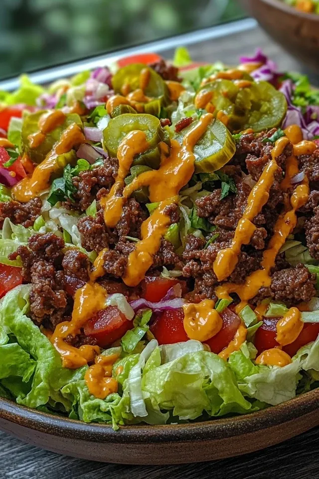 Cremiger Big-Mac-Salat mit Geheimsoße – einfach und schnell