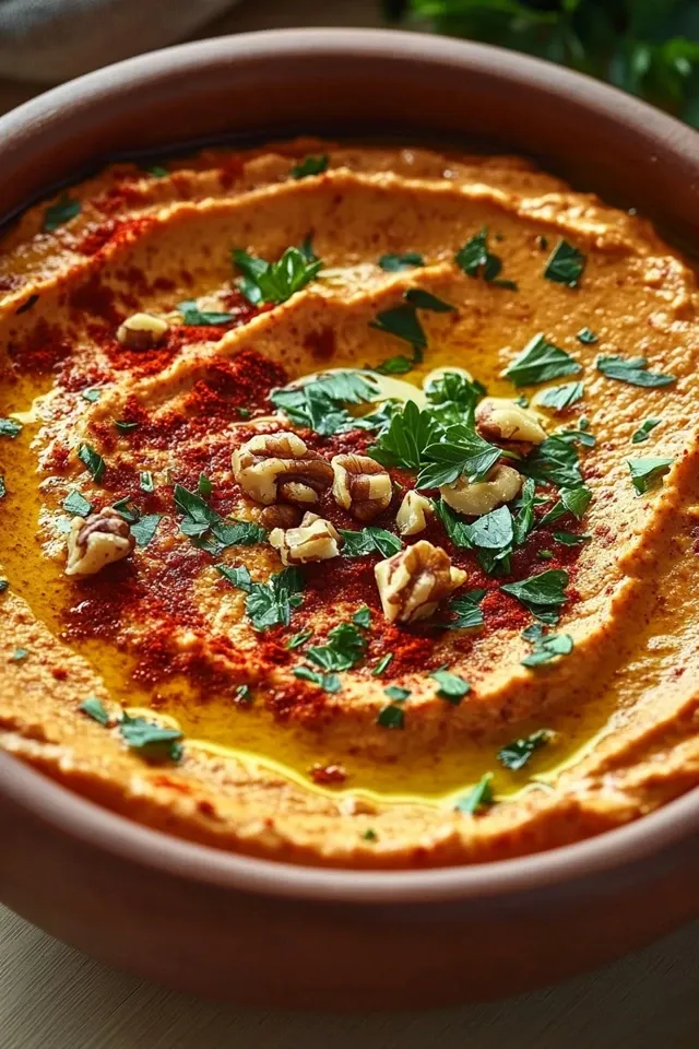 Cremiger Rote Paprika Walnuss Dip: So gelingt der perfekte Dip