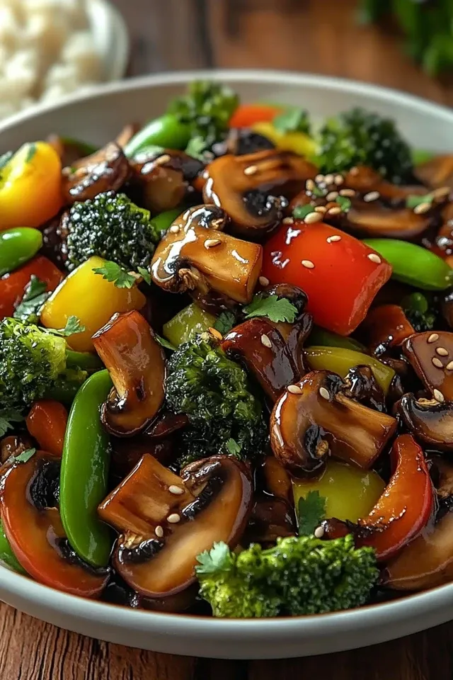 Schnelle Gemüsepfanne mit Champignons in 15 Minuten