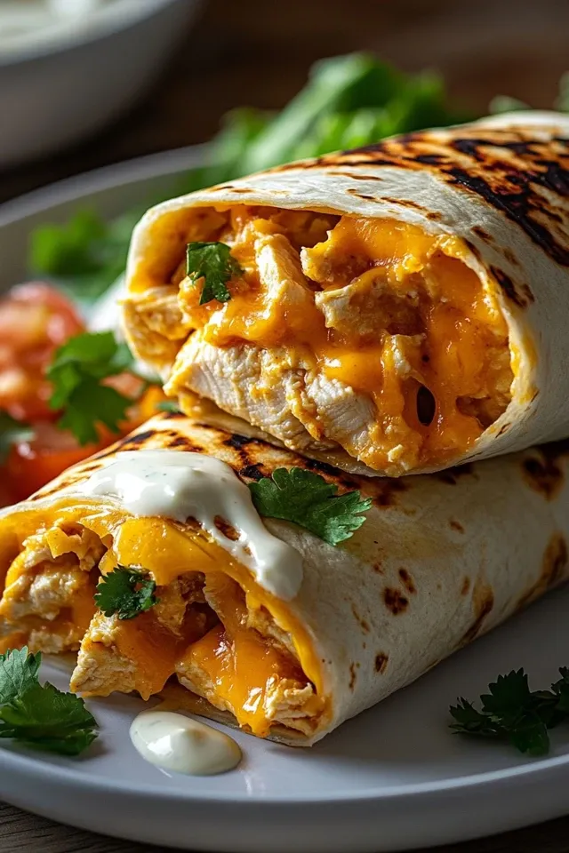 Einfache Käsige Hähnchen Wraps für jeden Anlass