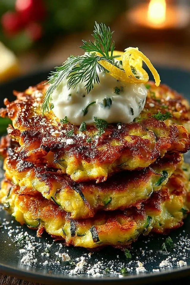 Einfache Zucchinipuffer mit Haferflocken