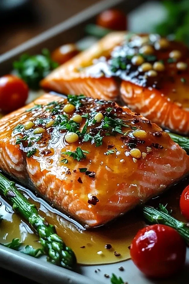 Einfaches Lachs Rezept aus dem Ofen mit Honig