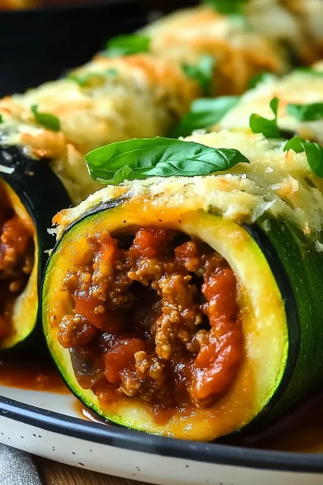 Gefüllte Zucchini-Röllchen: Ein köstliches Rezept