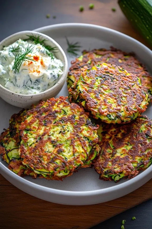 Knusprige Zucchinipuffer mit Feta: Ein Genuss aus Griechenland