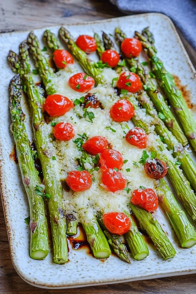 Grüner Spargel mit Parmesan aus dem Ofen: Knuspriger Genuss