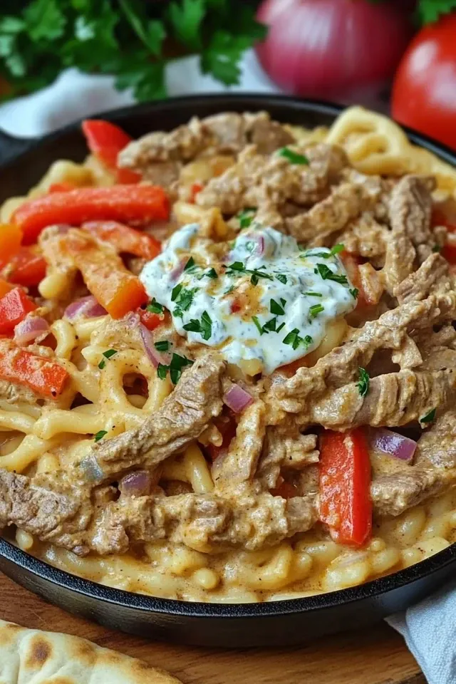 Würzige Gyros Pfanne mit Soße – Ein unvergessliches Rezept