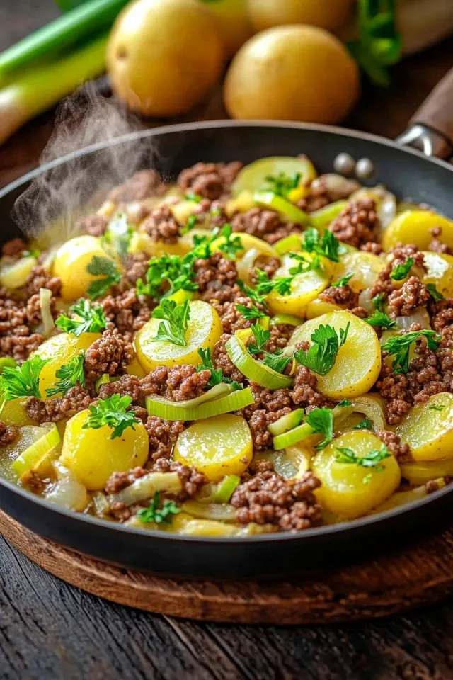 Hackfleisch-Lauch-Pfanne – Einfach und Schnell