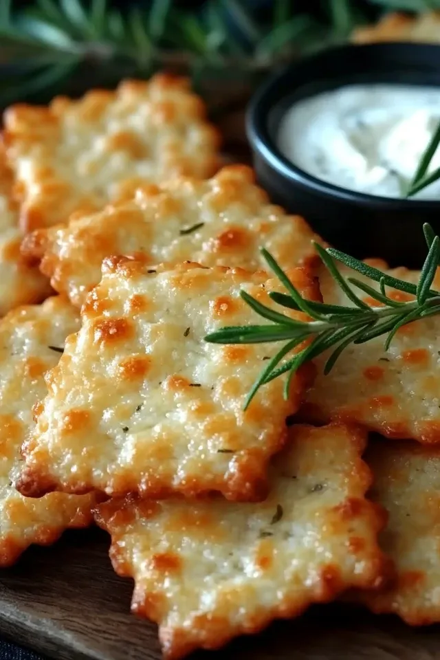 Hausgemachte Parmesan-Rosmarin-Cracker für jede Gelegenheit