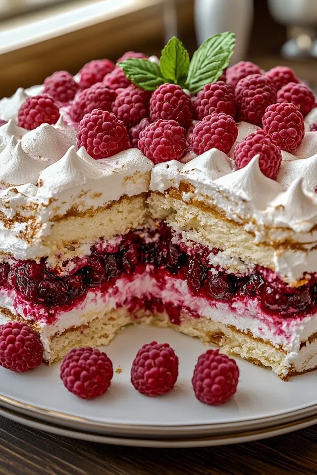 Himbeer-Baiser-Torte: Fruchtig und perfekt für jeden Anlass