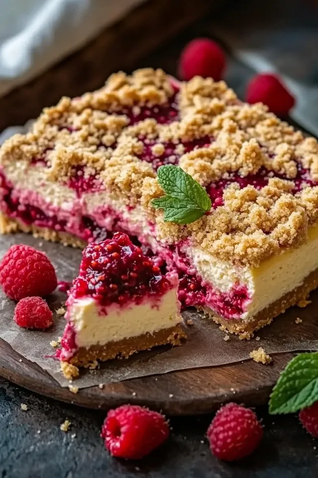 Himbeer Käsekuchen mit Streusel für den Sommer