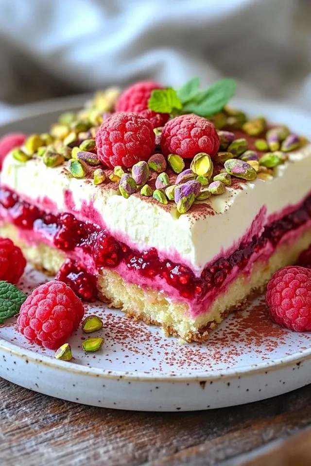 Himbeer-Pistazien-Tiramisu – ein himmlischer Genuss ohne Ei
