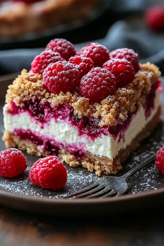 Himbeer Streusel Kuchen mit Joghurt Cheesecake