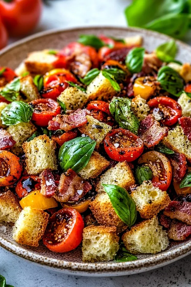 Italienischer Brotsalat: Panzanella mit Tomaten