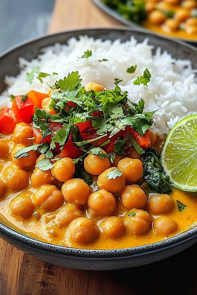 Kichererbsen-Curry mit Kokosmilch – Ein Genuss für alle Sinne