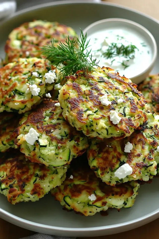 Knusprige Air Fryer Feta-Zucchini-Puffer für jede Gelegenheit