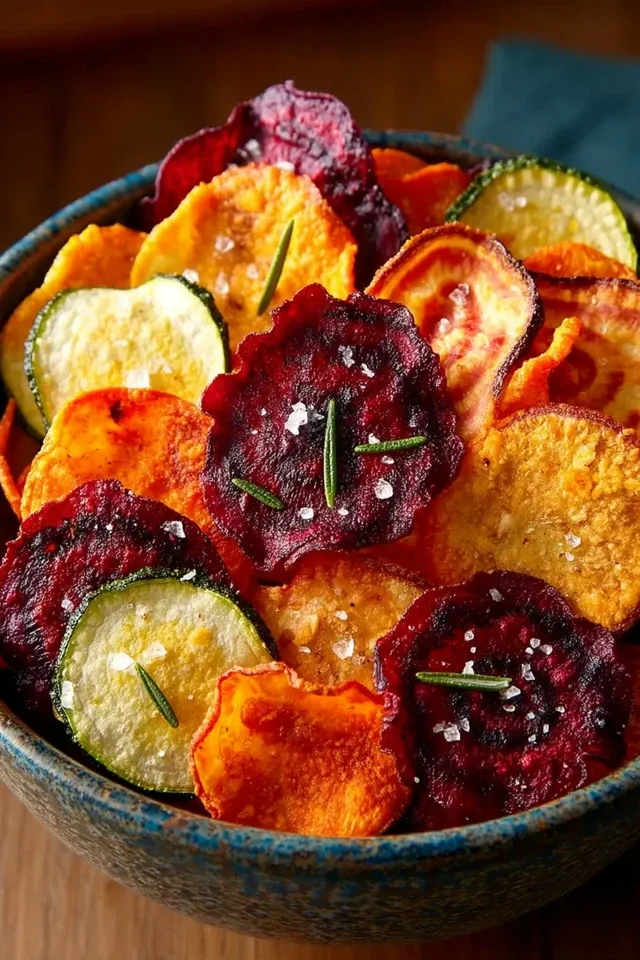 Knusprige Gemüse Chips aus der Airfryer für den perfekten Snack
