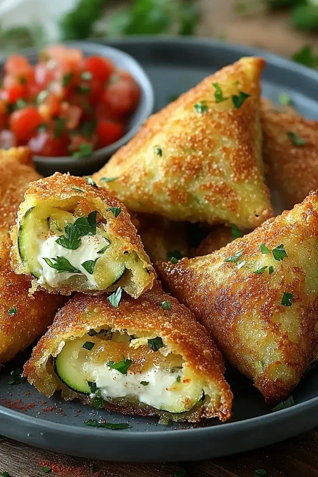 Knusprige Zucchini Frischkäse Taschen für jeden Anlass