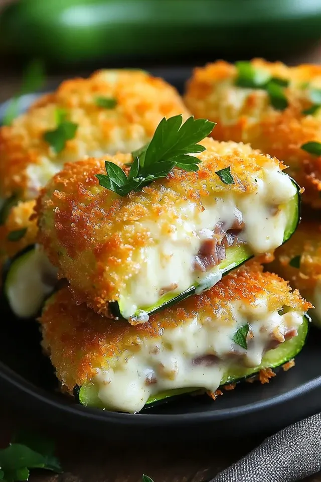 Zucchini Cordon Bleu – Knuspriger Low Carb Genuss