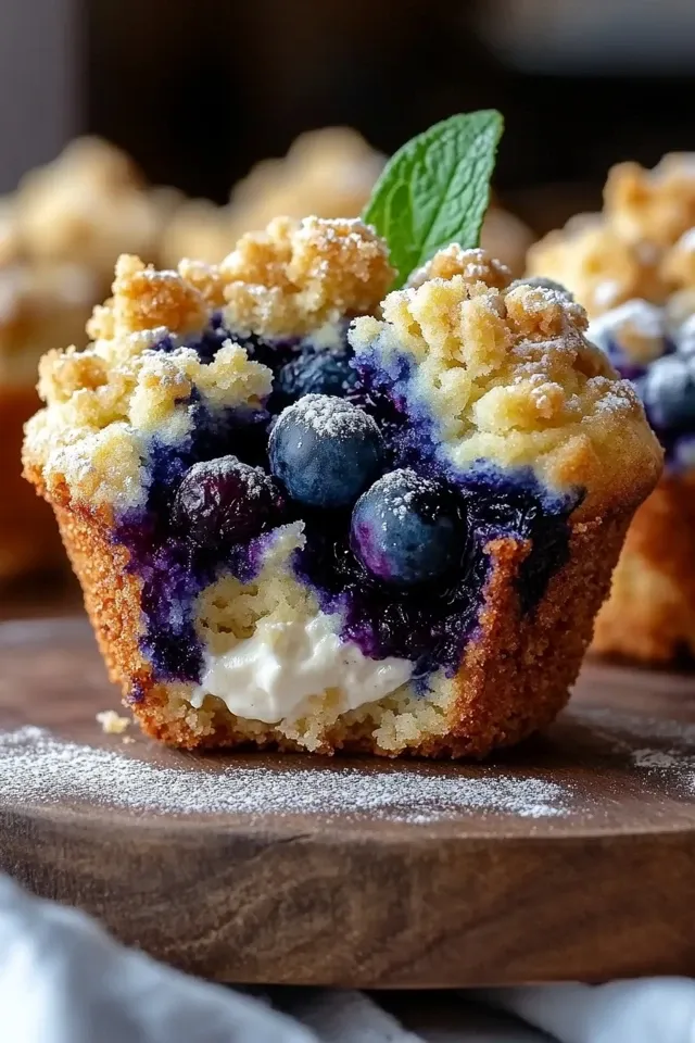 Blaubeer Cheesecake Crumble Muffins: Ein Genuss für jede Gelegenheit