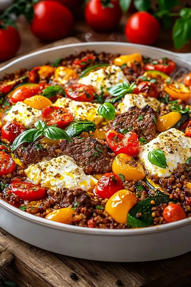 Ofen-Feta mit Gemüse und Hack: Ein herzhaftes Rezept